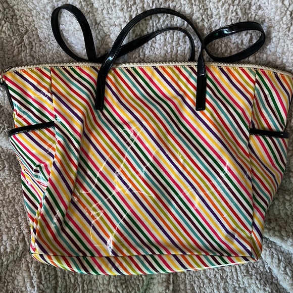 Authentic Kate Spade Colorful Striped Tote in Great Condition Inside and Out! - Picture 5 of 10